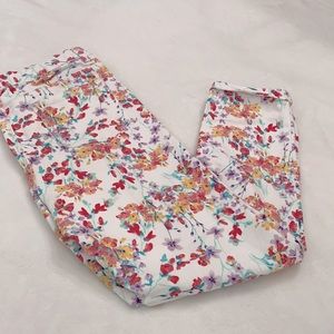 Girls flower print capris